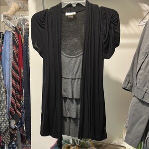 Lavish Black Short Sleeve Cardigan